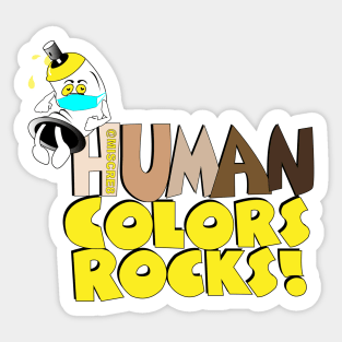 HUMAN COLORS ROCK! Sticker